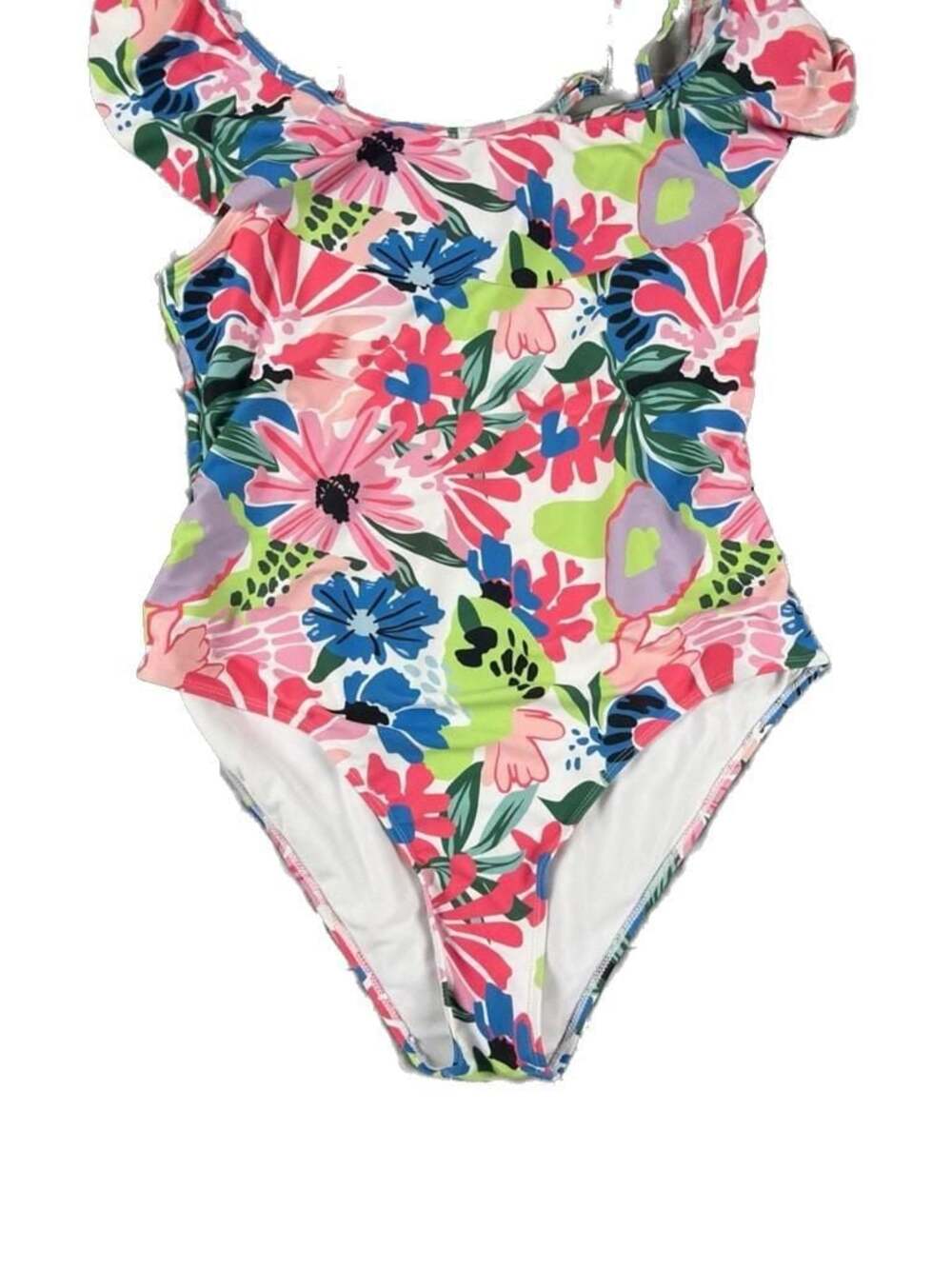 La Blanca Flor De Paradiso Off-the-Shoulder Ruffle One-Piece Swimsuit. A-0099